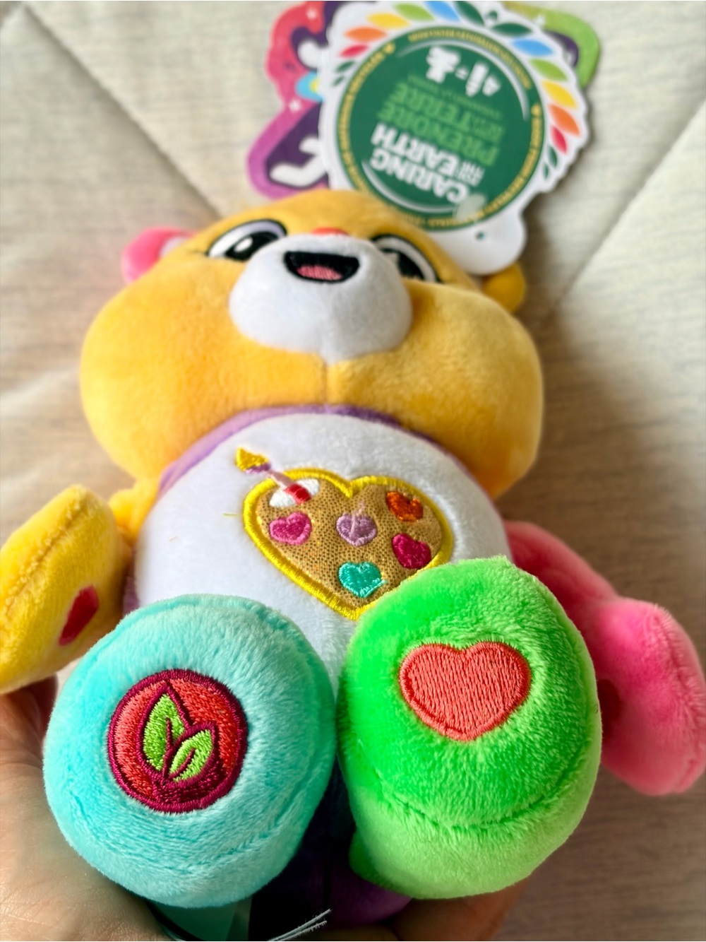 Care Bears (2025) FunSize Sparkle Plush (Eco) “Work Of Heart Bear” 9” Plush/NWT - Picture 8 of 16